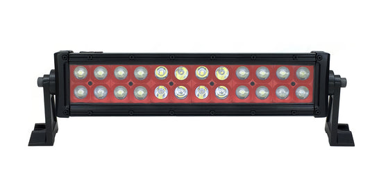 Quake LED - QUU591 - 13.5 Inch LED Light Bar Dual Row 72 Watt Combo Red Reflector Ultra Color Series