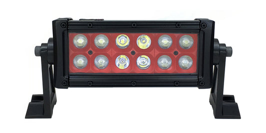 Quake LED - QUU592 - 8 Inch LED Light Bar Dual Row 36 Watt Combo Red Reflector Ultra Color Series