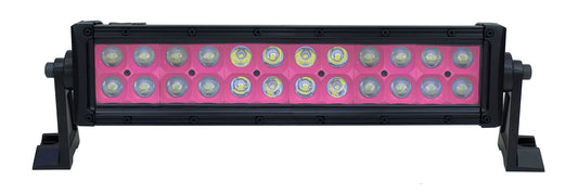 Quake LED - QUU598 - 13.5 Inch LED Light Bar Dual Row 72 Watt Pink Reflector Combo Ultra Color Series