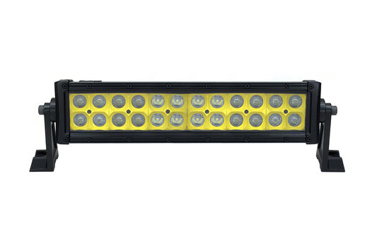 Quake LED - QUU605 - 13.5 Inch LED Light Bar Dual Row 72 Watt Yellow Reflector Combo Ultra Color Series