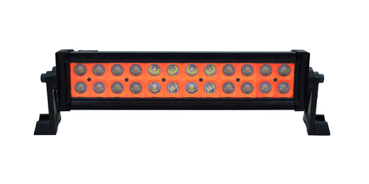 Quake LED - QUU612 - 13.5 Inch LED Light Bar Dual Row 72 Watt Orange Reflector Combo Ultra Color Series
