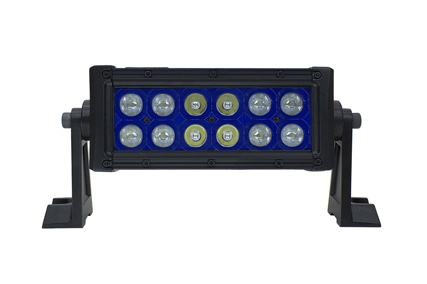 Quake LED - QUU620 - 8 Inch LED Light Bar Dual Row 36 Watt Combo Blue Reflector Ultra Color Series
