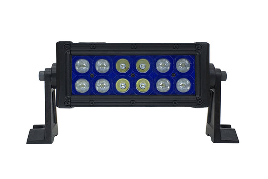 Quake LED - QUU620 - 8 Inch LED Light Bar Dual Row 36 Watt Combo Blue Reflector Ultra Color Series