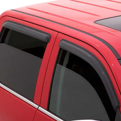 Auto Ventshade 94101 Original Ventvisor Side Window Deflector Dark Smoke 4-Piece Set For 2009-2018 Dodge Ram 1500; 2019-2023 Ram 1500 Classic Fits Quad Cab