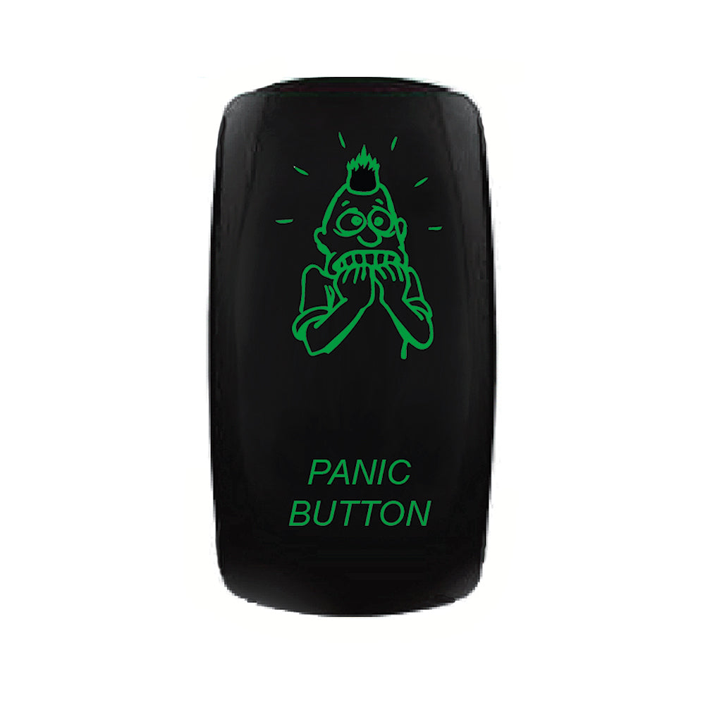 Quake LED - QW866 - Rocker Switch Panic Button 2 Way 5 Pin Green