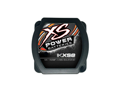 XS Power Batteries Isolator Kit, 140A, XS Flex 8 AWG, Red Power, Black Ground, with Terminals IKXS8