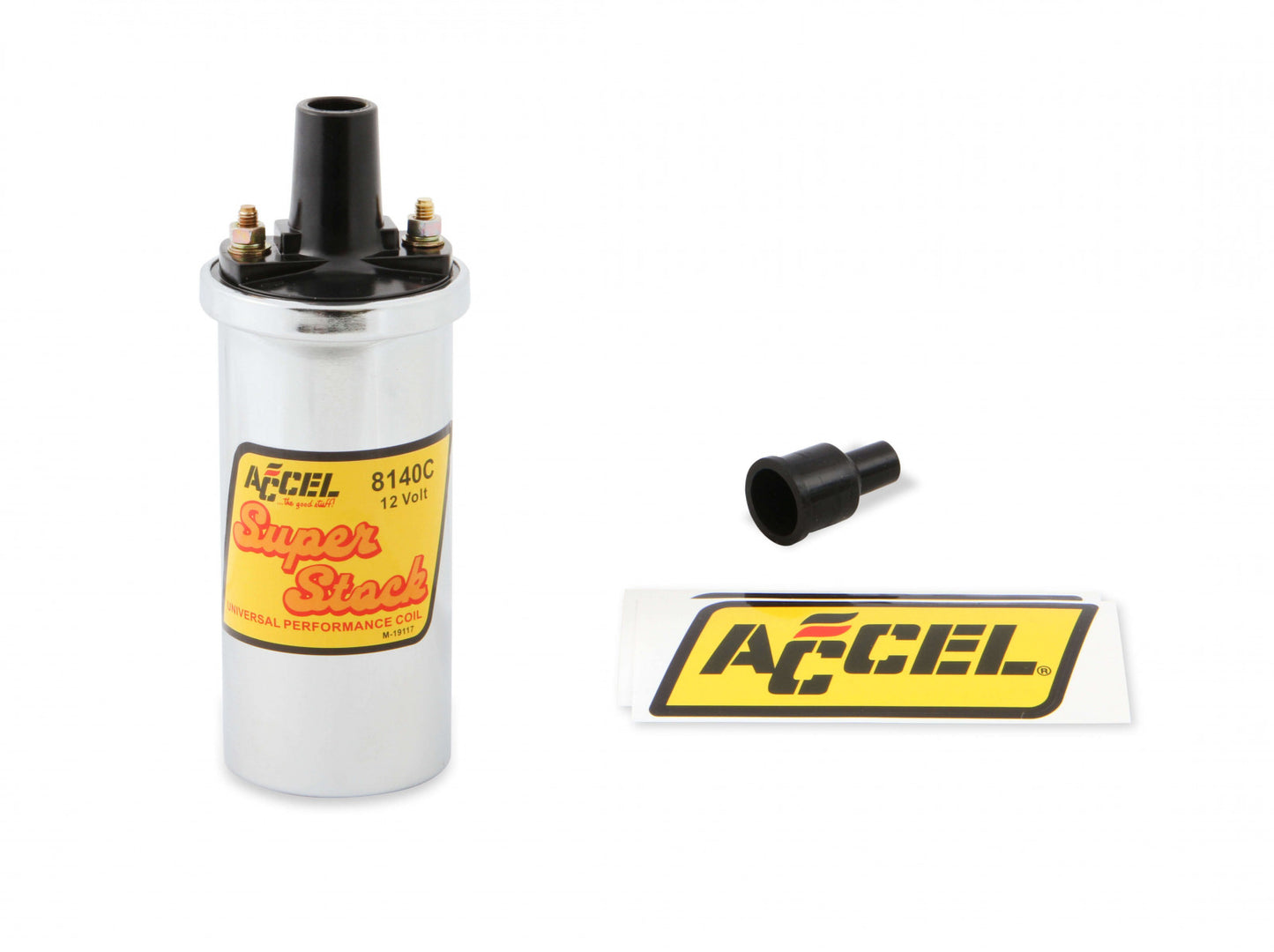 ACCEL Ignition Coil - Chrome - 42000v 1.4 ohm primary - Points - good up to 6500 RPM 8140C