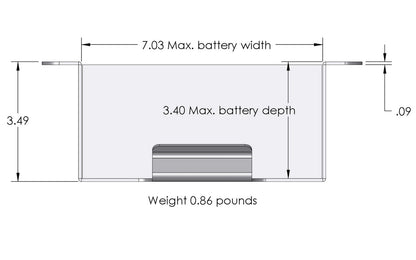 XS Power Batteries 545 Series Stamped Aluminum Side Mount Box with no Window 514