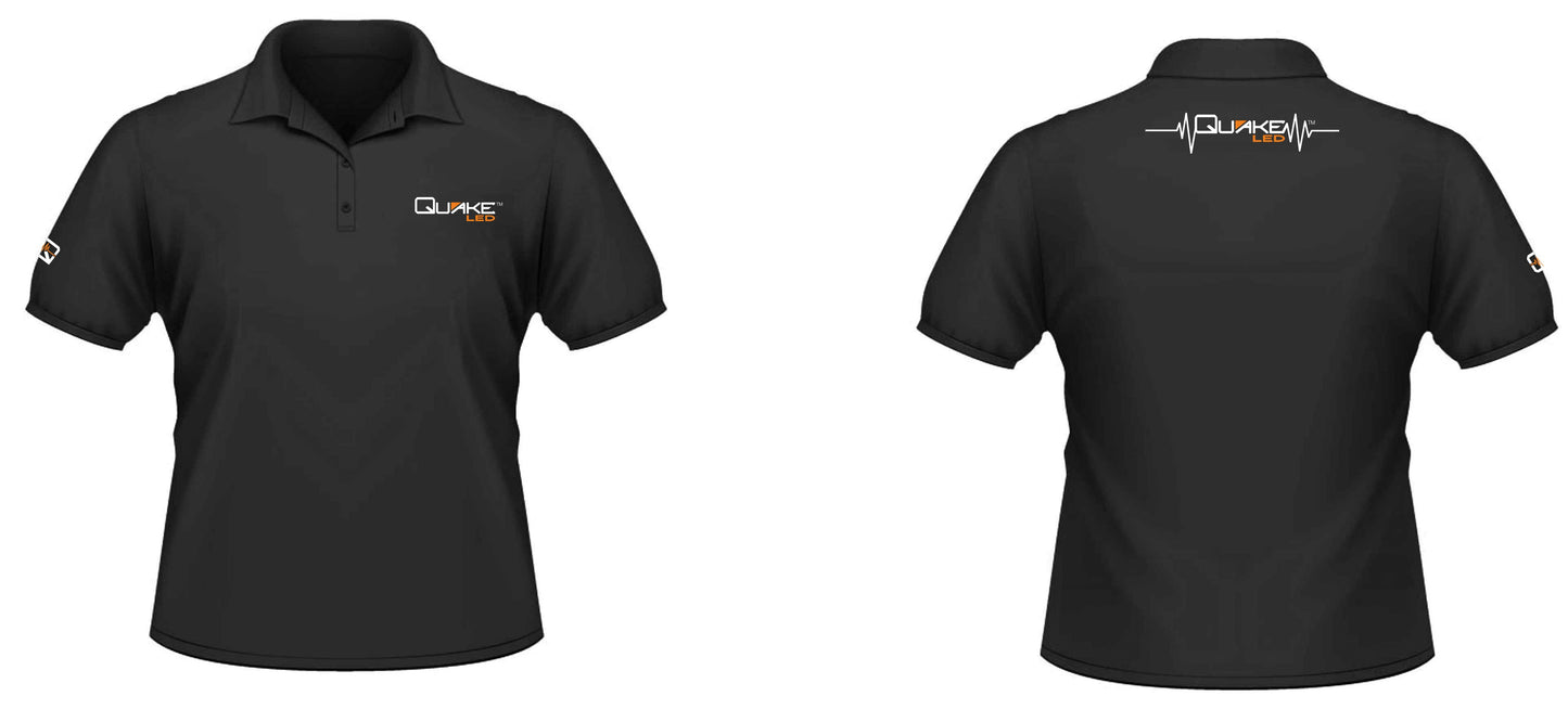Quake LED - QAPR-515 - Mens Polo Shirt Black Medium