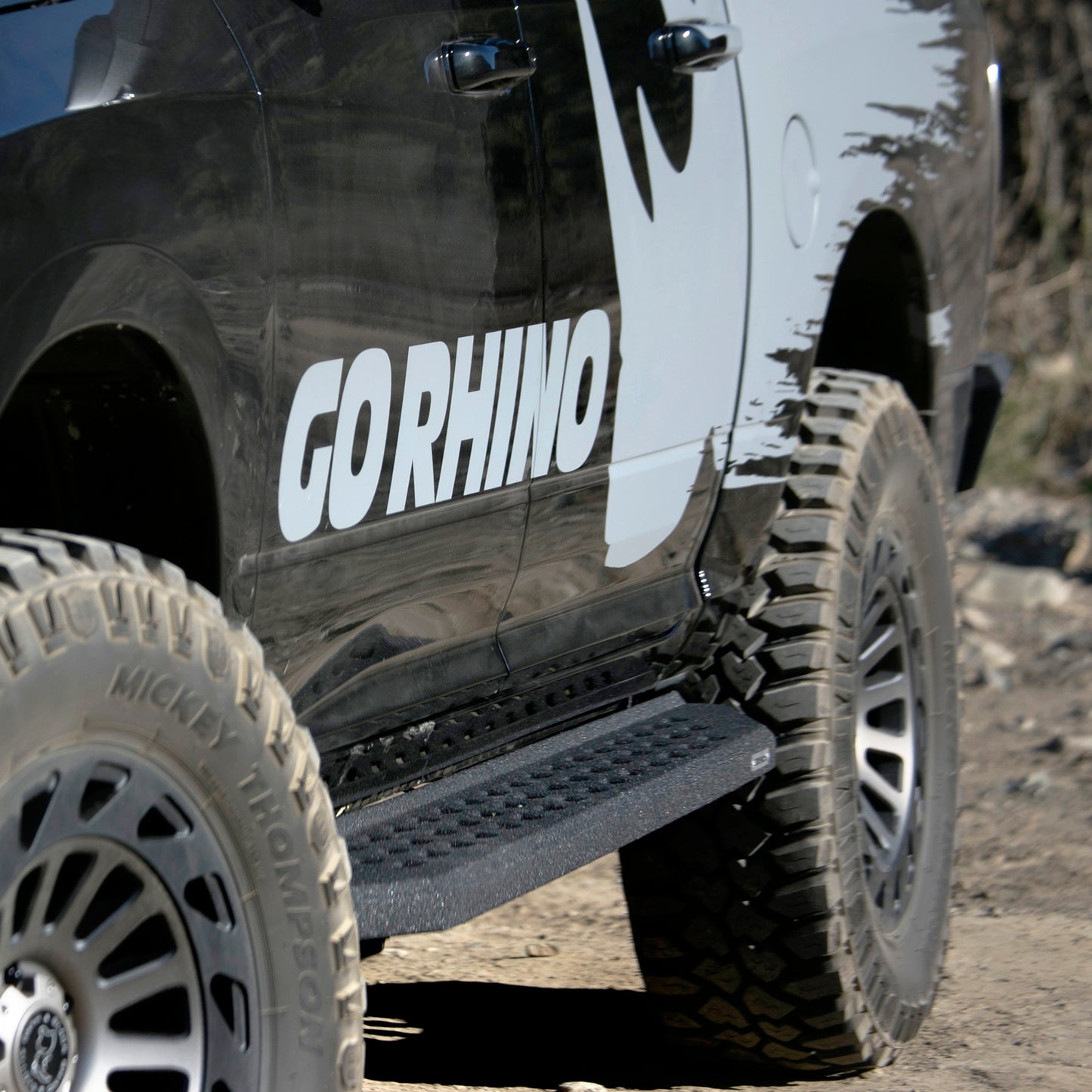 Go Rhino 69410687T RB20 Running Boards With Mounting Brackets Protective Bedliner Coating