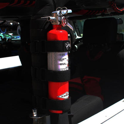 Bartact RBFEFEHB-FXVD Amerex 2.5 LB Fire Extinguisher Plus 3 Strap Webbing Roll Bar Mount for Padded Roll Bars Black