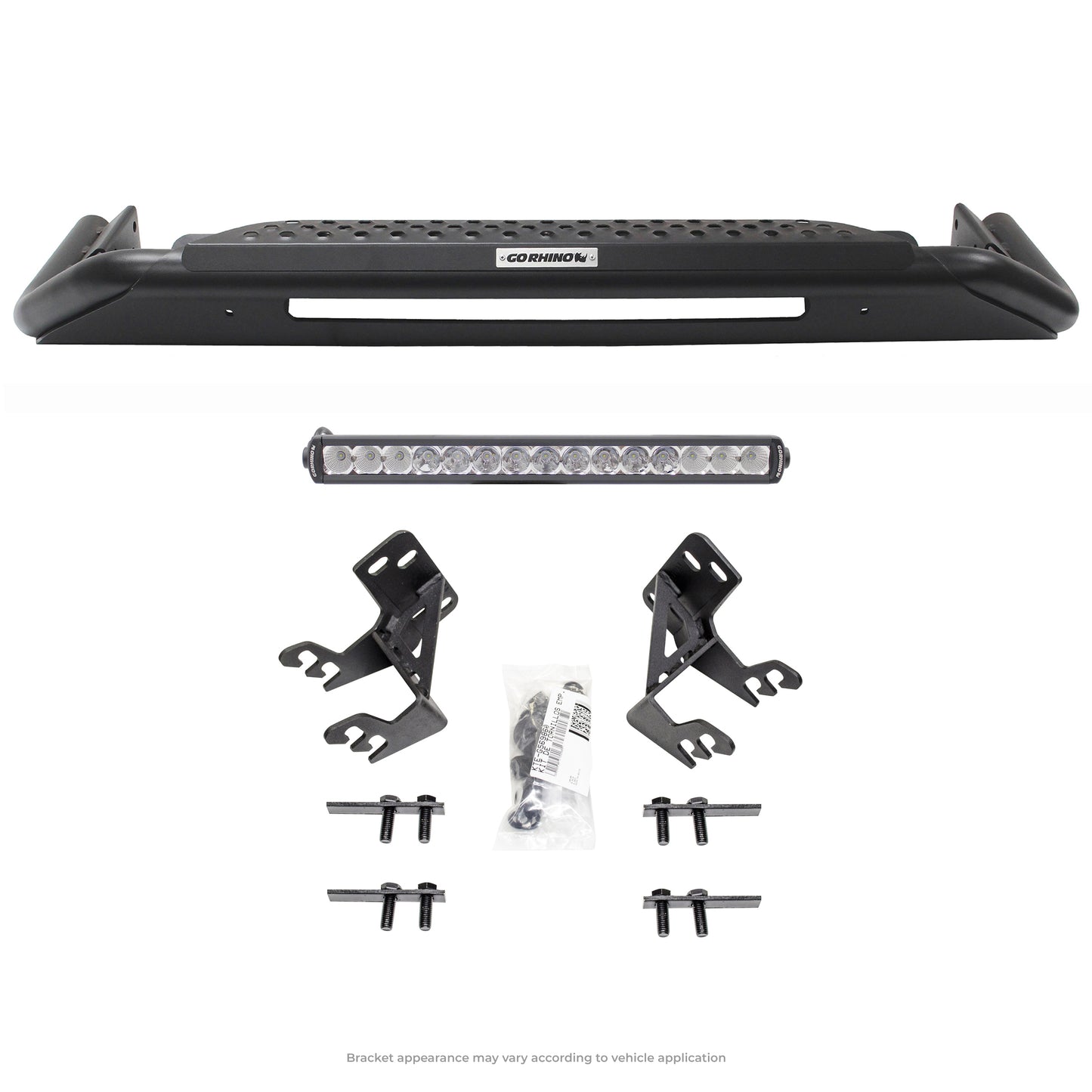 Go Rhino 5654620LT RC3 LR With Mounting Brackets & 20" Light Bar Textured Black