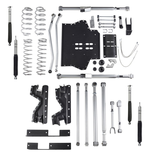 Rubicon Express 4.5 Inch Extreme-Duty Long Arm Lift Kit With Rear Track Bar And Mono Tube Shocks RE7204M