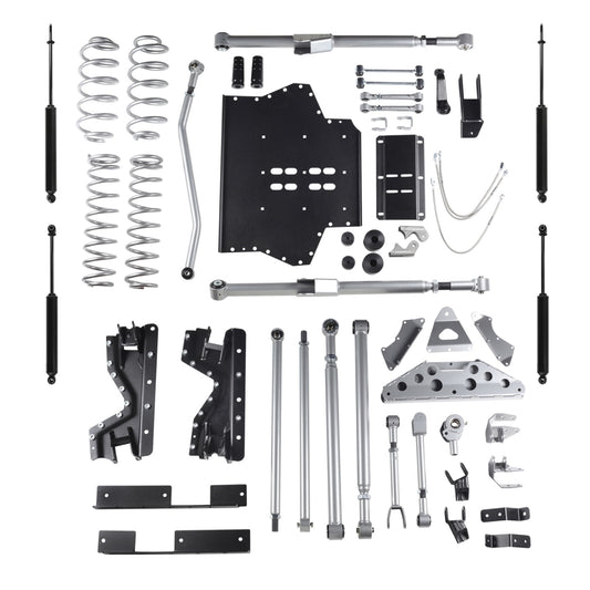 Rubicon Express 4.5 Inch Extreme-Duty Long Arm Lift Kit With Rear Tri-Link And Twin Tube Shocks RE7504T