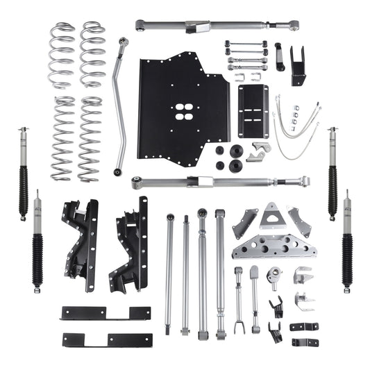Rubicon Express 4.5 Inch Extreme-Duty Long Arm Lift Kit With Rear Tri-Link And Mono Tube Shocks RE7514M
