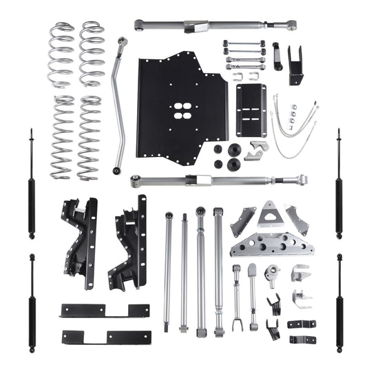 Rubicon Express 4.5 Inch Extreme-Duty Long Arm Lift Kit With Rear Tri-Link And Twin Tube Shocks RE7514T