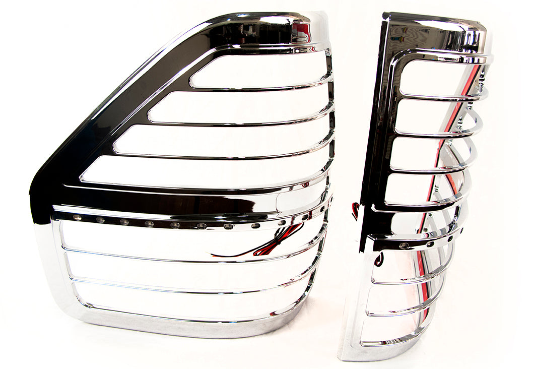 Race Sport RS-0913FORD1-TLB - 09-13 Ford F150 LED Taillight Bezel W/ Brake/Running Lights (Chrome)