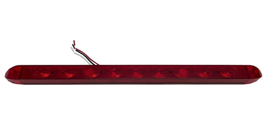 Race Sport RS-17-RED - 17in Screw Mount Hi-Power 9-LED Tail/Brake Light (Red W/ Red Lens)