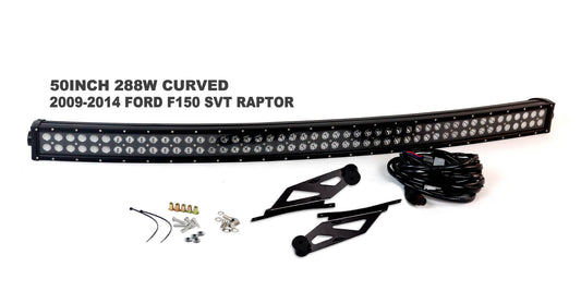 Race Sport RS-L33-288W - 04-15 Ford F150/10-14 Ford F150 SVT Raptor Complete LED Light Bar Kit
