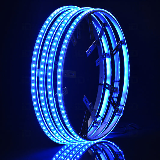 Race Sport RSCSWL17-C - 4-Ring ColorSMART Bluetooth 17in LED Wheel Light Kit (w/ Chasing)