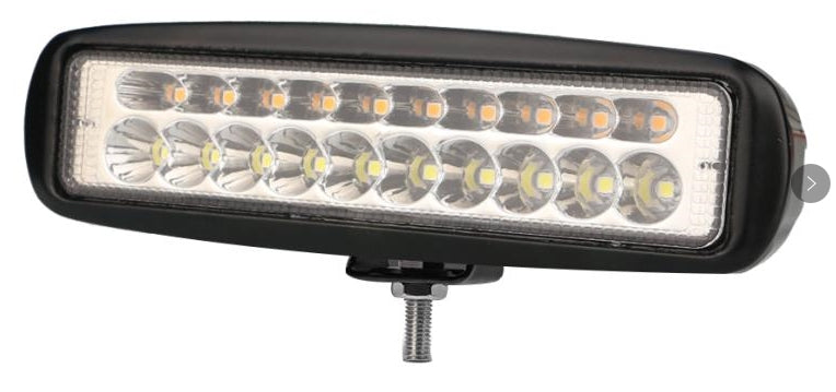 Race Sport RSDCWAWL - Dual Row 2-Function LED Auxiliary Work Light (White/Amber)