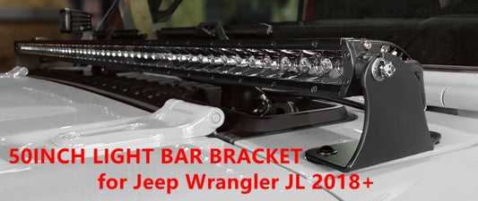 Race Sport RSJL50240 - Jeep JL (1) 52in LoPro Series Light Bar W/ Hood Mount Brackets & Harness
