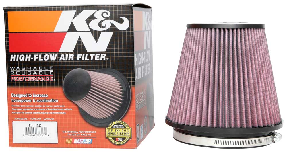 K&N RU-1042XD Universal Clamp-On Air Filter