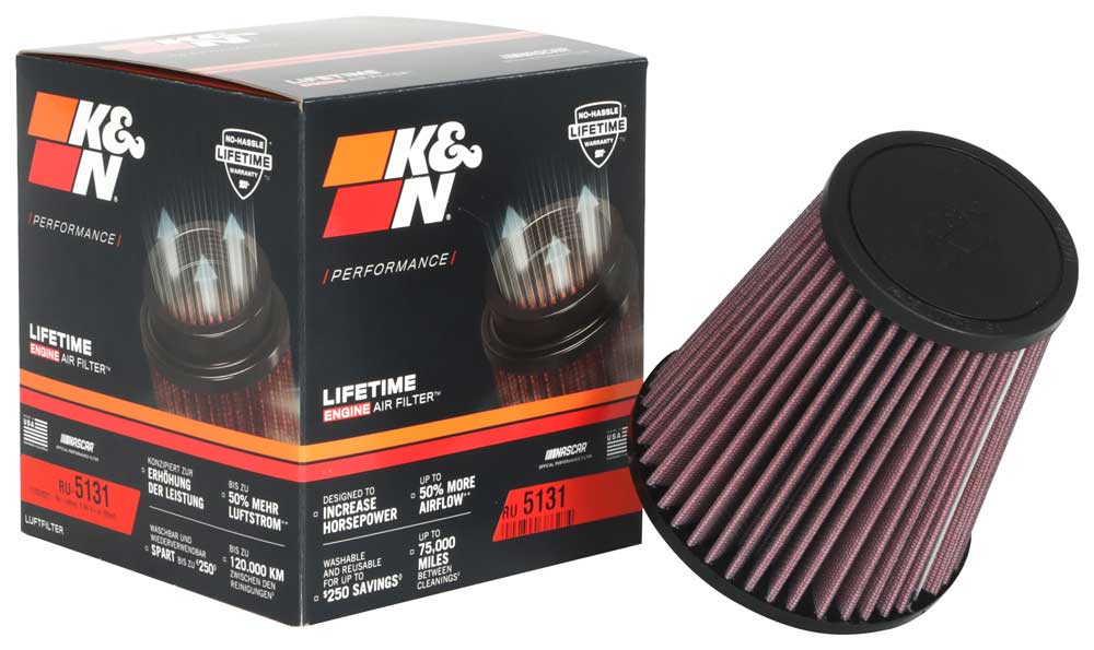 K&N RU-5131 Universal Clamp-On Air Filter
