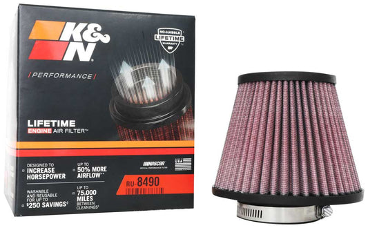 K&N RU-8490 Universal Clamp-On Air Filter