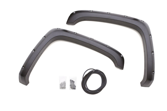 Lund RX109SA Elite Series Black Rivet Style Smooth Finish Front Fender Flares For 2007-2013 Sierra 1500
