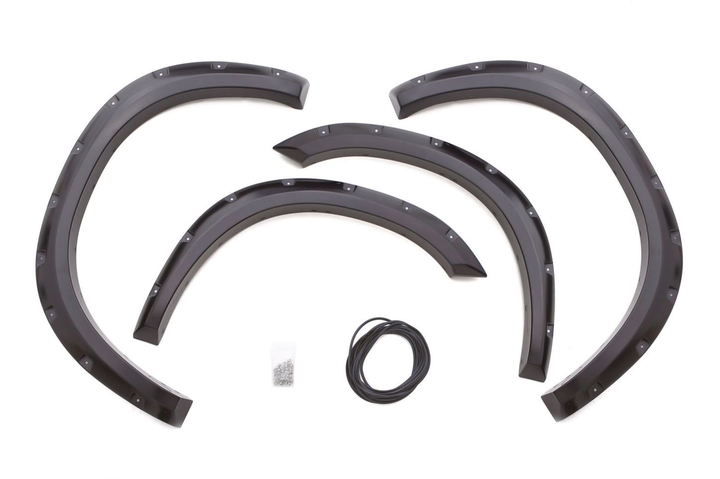 Lund RX202S Elite Series Black Rivet Style Smooth Finish 4-Piece Fender Flare Set For 1994-2001 Dodge Ram 1500; 1994-2002 Ram 2500 3500 (Excludes Dually)