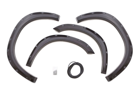 Lund RX205S Elite Series Black Rivet Style Smooth Finish 4-Piece Fender Flare Set For 2010-2018 Ram 2500/3500 (Includes Dually)