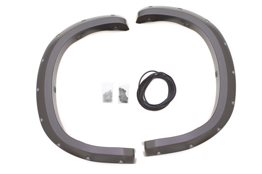 Lund RX602SB Elite Series Black Rivet Style Smooth Finish Rear Fender Flares For 2007-2013 Toyota Tundra W/o Mud Flap