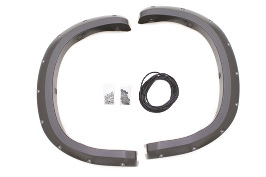 Lund RX602TB Elite Series Black Rivet Style Textured Finish Rear Fender Flares For 2007-2013 Toyota Tundra W/o Mud Flap