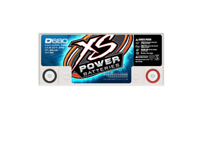 XS Power Batteries 12V AGM D Series Batteries - M6 Terminal Bolts Included 1000 Max Amps D680