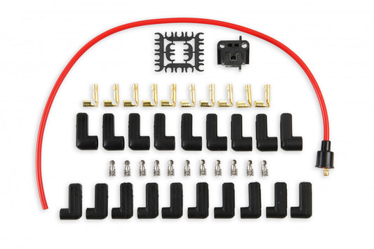 ACCEL Spark Plug Wire Set - 8mm - Universal - Red Wire with Red 90 Deg Boots 5041R