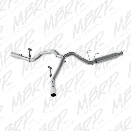 MBRP Exhaust 4in. Cat Back; Single Side Dual Outlet; AL S5150AL