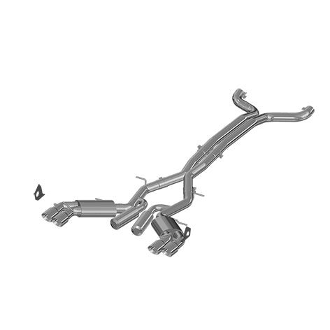 MBRP Exhaust 3"; Dual Cat Back; Quad Tips; Street Version; T409 S7032409