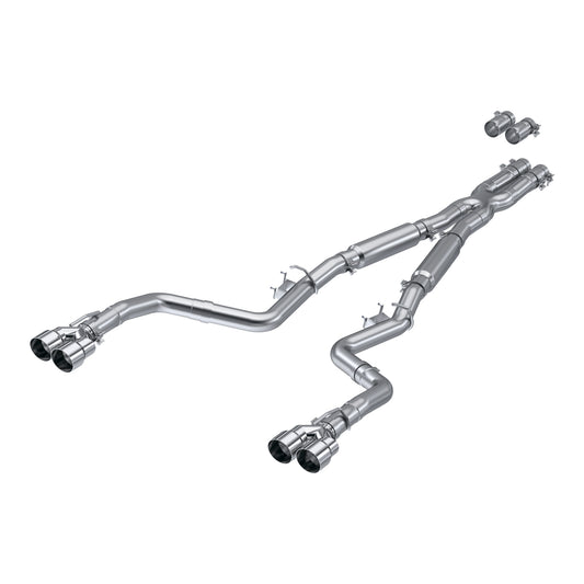 MBRP Exhaust 3in. Cat Back; Dual Rear; Quad Tips S7113AL