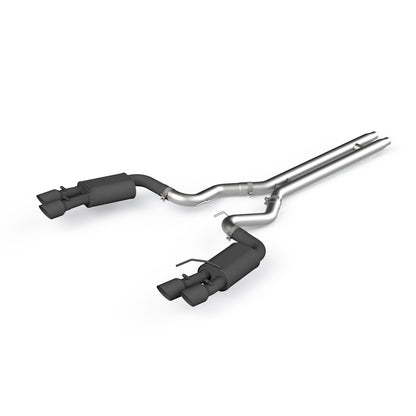 MBRP Exhaust 3in. Cat Back; with Quad 4in. Dual Wall Tips; Street Version; Black Coated S7205BLK