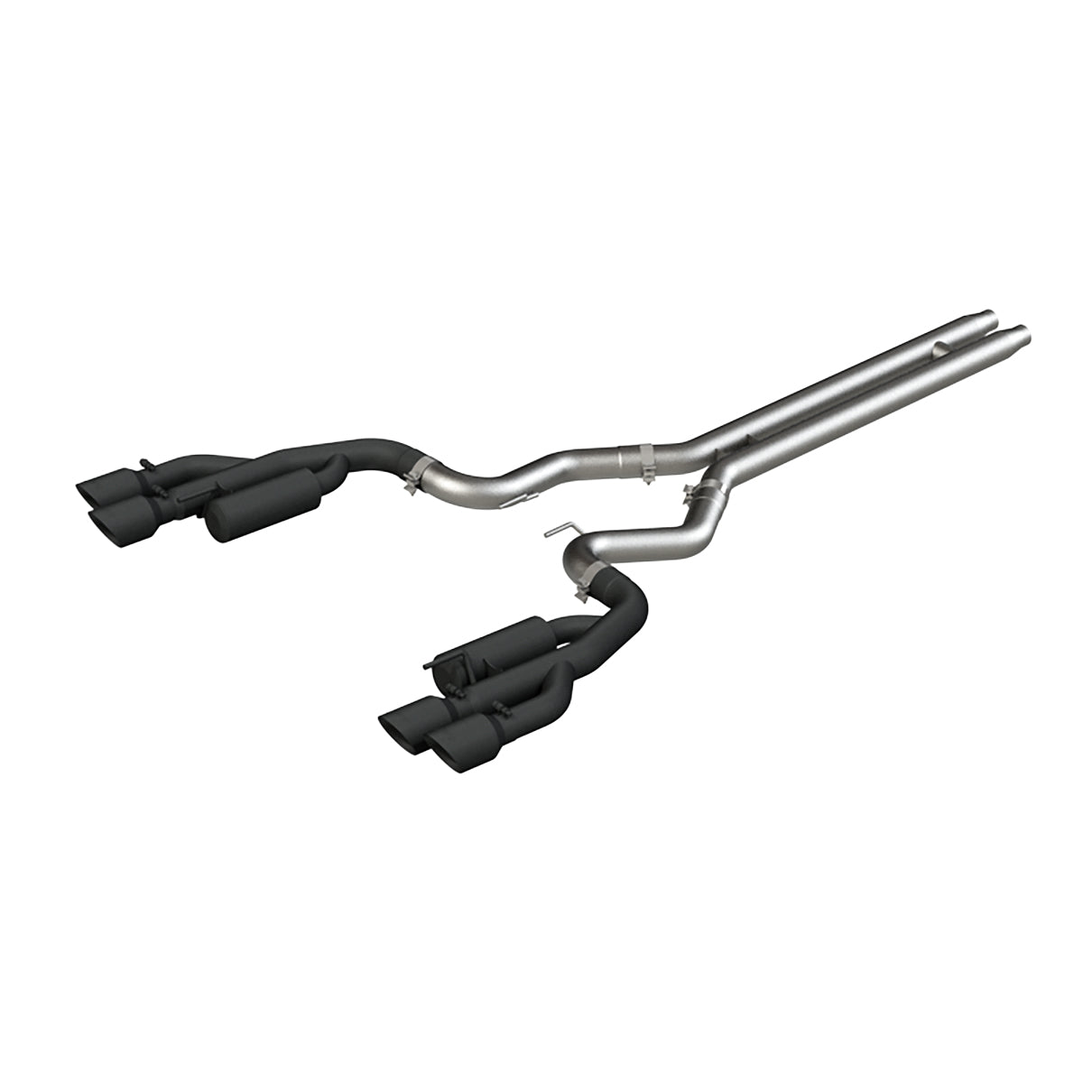 MBRP Exhaust 3in. Cat Back; with Quad 4in. Dual Wall Tips; Race Version; Black Coated S7207BLK