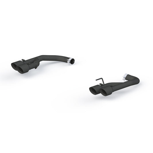 MBRP Exhaust 2.5in. Axle Back; with Quad 4in. Dual Wall Tips; Non Active Exhaust; Black Coated S7211BLK