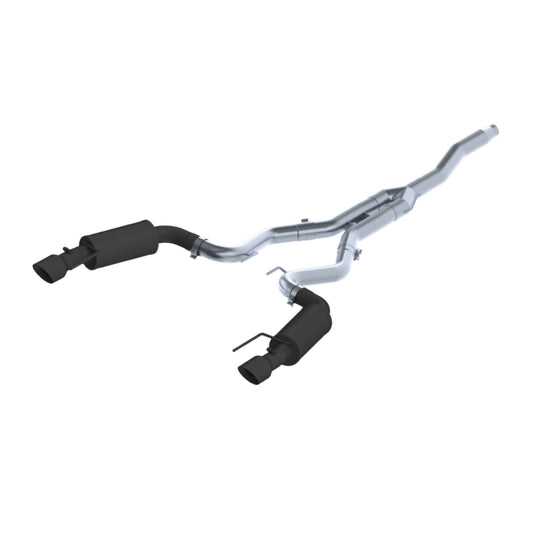 MBRP Exhaust 3in. Cat Back; Dual Split Rear; Street Version; 4.5in. tips; Black Coated S7274BLK