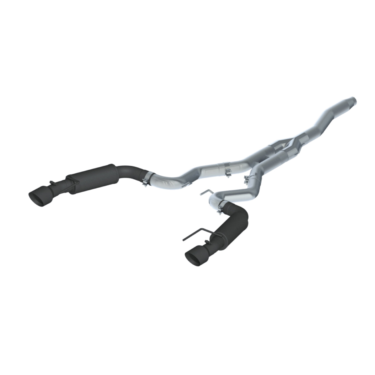 MBRP Exhaust 3in. Cat Back; Dual Split Rear; Race Version; 4.5in. tips; Black Coated S7275BLK