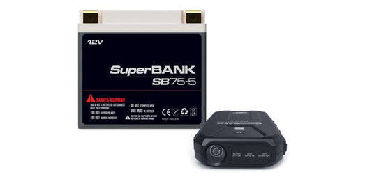 XS Power Batteries 12V Powersports Super Bank Capacitor Modules - M6 Terminal Bolts Included 1500 Max Amps SB75-5CK