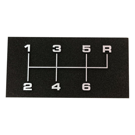 Silver Sport Transmissions 6 Speed Console Shift Pattern Plate For 1968 1972 Chevelle OE Look And Quality SLG-A2-NP6
