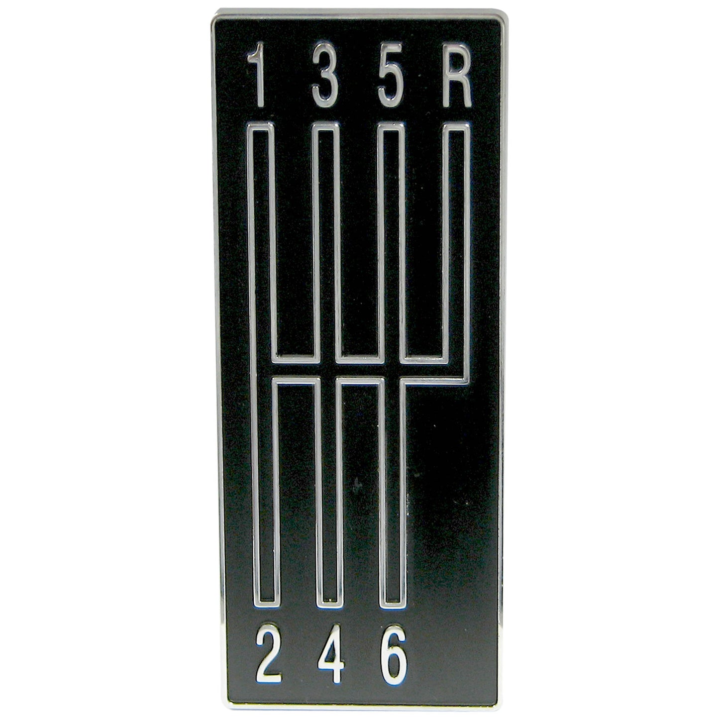 Silver Sport Transmissions 6 Speed Shift Pattern Plate 1968 1969 Camaro With Console OE Look And Quality SLG-F1-NP6