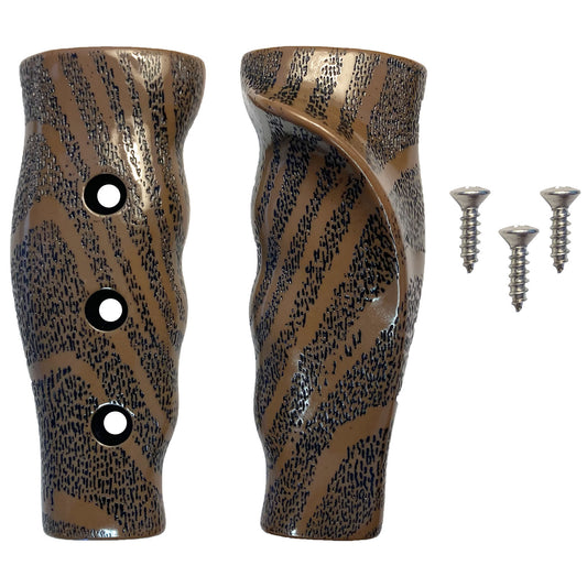 Silver Sport Transmissions Wood Look Pistol Grip Panels SLMPGPLASTI