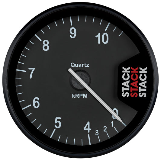 Stack TACHOMETER CLUBMAN 80MM BLACK 0-4-10.5K RPM ST200-04105
