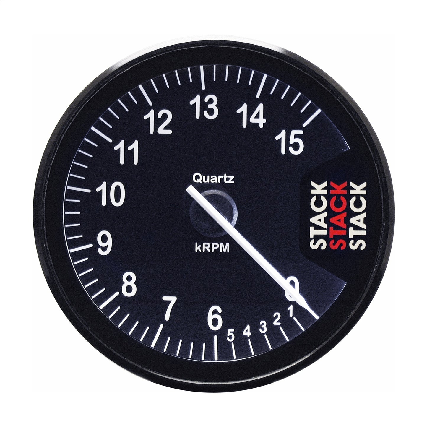 Stack TACHOMETER CLUBMAN 80MM BLACK 0-6-15K RPM ST200-0615